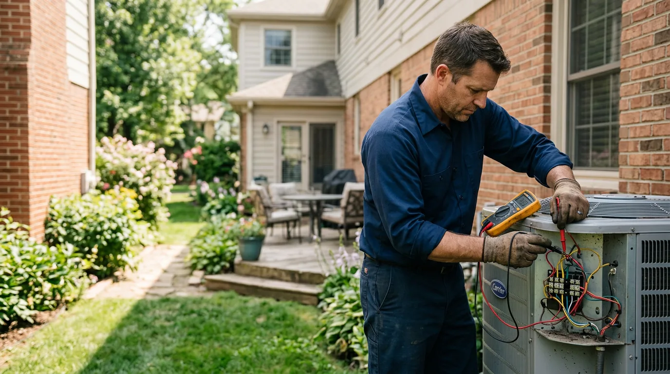 HVAC technician working near Wewoka, OK